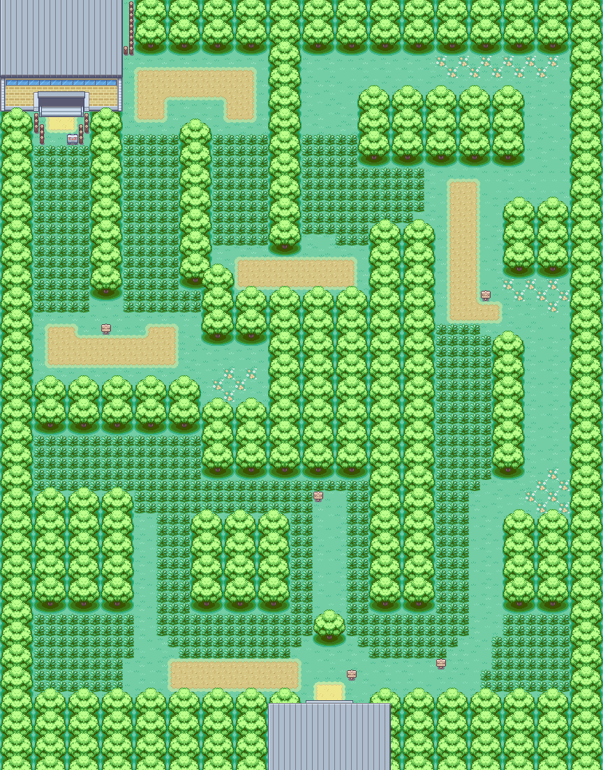 A Floresta de Viridian, no jogo